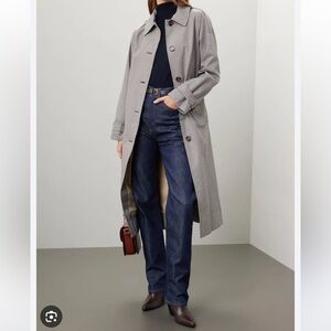 Barbour Marie trenchcoat, mini check plaid size 12 (runs large, fits size 14-16)